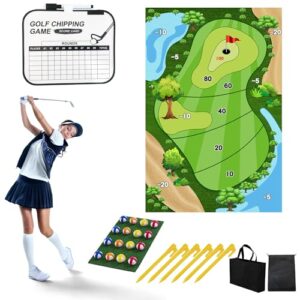 6Ft x 4Ft Golf Game Set - Oversized Golf Chipping Game,Golf Training Mat, Golf Practice Mats for Indoor Outdoor Adults Family Kids Backyard Yard Party Game Play Gifts for Men, with Golf Scoreboard-M3