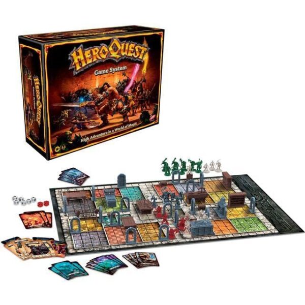 Avalon Hill HeroQuest Game System Tabletop Board Game, Immersive Fantasy Dungeon Crawler Adventure Game for Ages 14 and Up, 2-5 Players, Game for Christmas Game Night