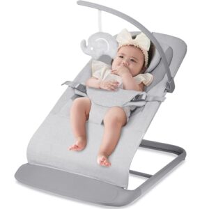 Baby Bouncer Baby Swing for Infants, Baby Rocker and Bouncers with 3 Recline Positions, Sturdy Base, Portable Baby Lounger Seat