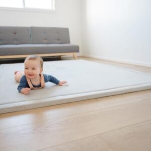 Baby Groove Aus – Premium Baby Play Mat 3cm Extra Thick Foam Mat for Kids Large Floor Rug in Grey 150x200cm Tatami Mat Ideal for Crawling, Tummy Time Childrens Playroom Decor…