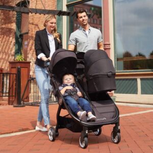 Baby Jogger City Tour 2 Best Light Compact | Side by Side - Twin - Double Stroller | Pram - Pushchair - Travel System with umbrella | For two babies, kids, toddlers