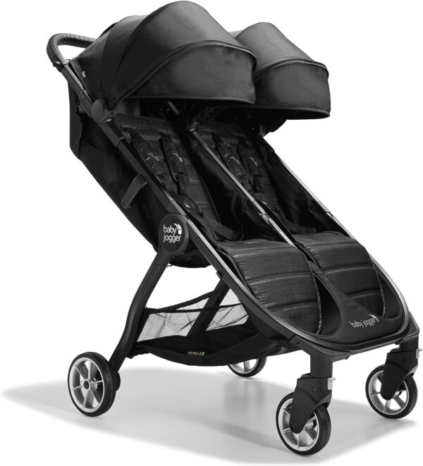 Baby Jogger City Tour 2 Best Light Compact | Side by Side - Twin - Double Stroller | Pram - Pushchair - Travel System with umbrella | For two babies, kids, toddlers