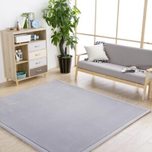 BabyKidzWorld Premium Thick Baby Play Mat Rug for Babies, Kids | 3cm Soft Foam, Nursery Extra Large Foldable Floor Foam Playmat for Kids | Crawling Toddler, Playroom Tatami Mat (Grey, 150 x 200 cm)