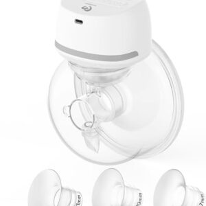 Bellababy Hands-Free Breast Pump Wearable, Wireless Pump Upgraded with Comfortable Flange 17mm, 19mm, 21mm Inserts, Low Noise, 4 Modes & 6 Levels Suction, 24mm flanges, 1 Pack