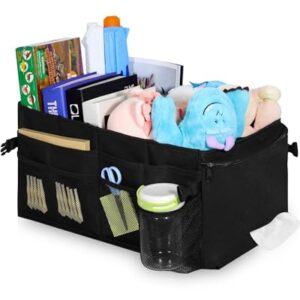 Car Organiser for Front and Back Seat - Keep Your Car Tidy and Organised with Multiple Pockets, Cup Holders, and Adjustable Dividers for Toys, Books, Snacks, Water Cups, Umbrellas, Baby Bottles.