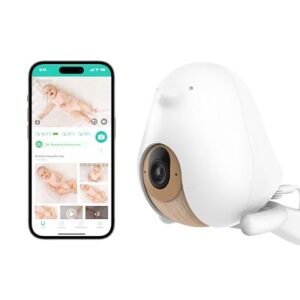 CuboAi Plus Smart Baby Monitor: Sleep Safety Alerts for Covered Face, Danger Zone & Sleep Analytics - 1080p HD Night Vision Camera, 2-Way Audio, Cry & Temperature Detection (Incl. 3 Stand Options)