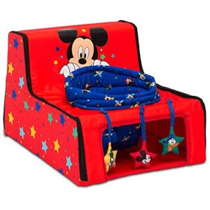 Delta Children Disney Mickey Mouse Sit N Play Portable Activity Seat for Babies by – Floor Seat for Infants, 17.5x21x14 Inch (Pack of 1)