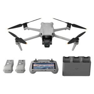 DJI Air 3 Fly More Combo with DJI RC 2 (screen remote controller), Drone with Medium Tele & Wide-Angle Dual Primary Cameras for Adults 4K HDR, 46-Min Max Flight Time, 48MP, O4, Two Extra Batteries