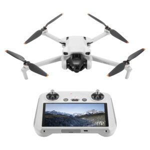 DJI Mini 3 (DJI RC) - Lightweight and Foldable Mini Camera Drone with 4K HDR Video, 38-min Flight Time, True Vertical Shooting, and Intelligent Features gray