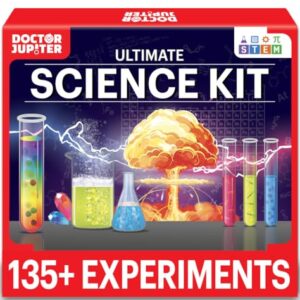 Doctor Jupiter Science Kit for Kids Ages 6-8-10-12-14| Birthday Gift Ideas for 7,8,9,10,11,12,13,14 Year Old Boys & Girls| STEM Learning & Educational Toys with 135+ Experiments