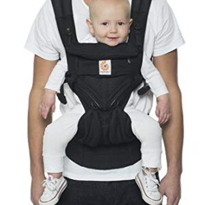 Ergobaby Omni 360 All-Position Baby Carrier for Newborn to Toddler with Lumbar Support & Cool Air Mesh (7-45 Lb), Onyx Black