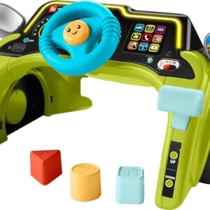 Fisher-Price Baby & Toddler Learning Toy Laugh & Learn Sit & Steer Driver Car Activity Center with Smart Stages for Ages 6+ Months