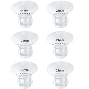 Flange Inserts 21mm 6PC,Compatible with Momcozy S12 Pro/S9 Pro/S12/S9 Wearable Breastpump Cup,Suitable for Medela/Spectra/Elvie/Willow/TSRETE 24mm Shields/Flanges,Reduce 24mm Tunnel Down to 13mm,6pcs