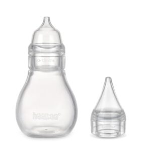 haakaa Silicone Baby Nasal Aspirator Safe Baby Nose Cleaner Easy-Squeeze Nose & Ear Bulb Syringe, 0m+ Newborn,Toddler