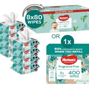 Huggies Brand - Best Baby Wipes for Newborns - Wipes for you and your little one - Fragrance free