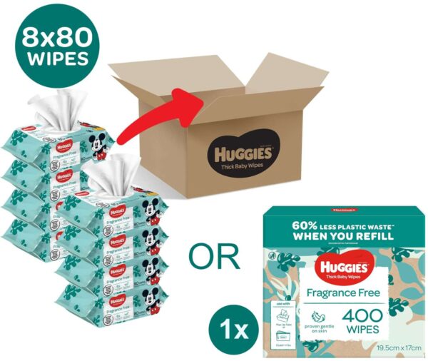 Huggies Brand - Best Baby Wipes for Newborns - Wipes for you and your little one - Fragrance free