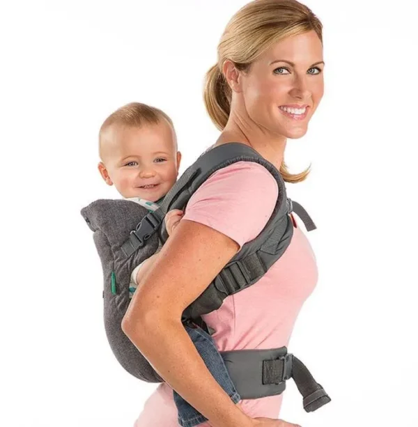 Infantino 4-in-1 Newborn Baby toddler Carrier Omni 360 Ring Sling Wrap - Light or dark Grey (Black)