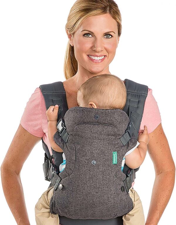 Infantino 4-in-1 Newborn Baby toddler Carrier Omni 360 Sling Wrap - Grey / Black