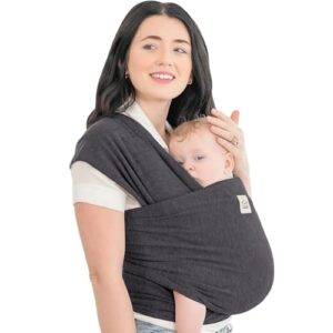 KeaBabies Baby Wrap Carrier - All in 1 Original Breathable Baby Sling, Lightweight,Hands Free Baby Carrier Sling, Baby Carrier Wrap, Baby Carriers for Newborn,Infant, Baby Wraps Carrier (Mystic Gray)