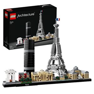 LEGO Architecture Skyline Collection 21044 Paris Skyline Building Kit with Eiffel Tower Model and Other Paris City Architecture for Build and Display