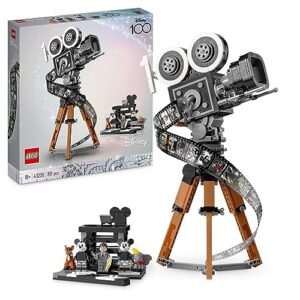 LEGO Disney Walt Disney Tribute Camera 43230 100th Anniversary Memorabilia Set for Adults with Mickey and Minnie Mouse Minifigures, Plus Bambi & Dumbo Figures, Collectible Toys for Women and Men