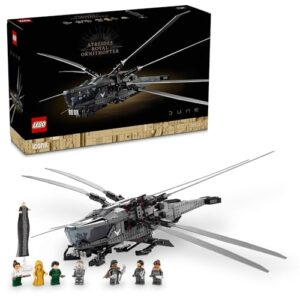 LEGO Icons Dune Atreides Royal Ornithopter 10327 Model Kit for Adults to Build, Building Toy for Men, Women, Him, Her, Vehicle Set with 8 Minifigures Inc. Chani & Baron Harkonnen