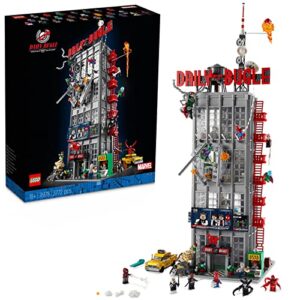 LEGO Marvel Spider-Man Daily Bugle Set for Adults, Collectible Model Kit with 25 Minifigures Including Doctor Octopus, Venom, Miles Morales and Green Goblin, Relaxing Activity for Avengers Fans 76178