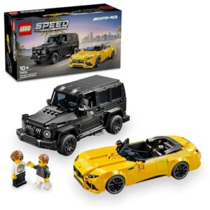 LEGO Speed Champions Mercedes-AMG G 63 & Mercedes-AMG SL 63 Set, Collectible Kids' Car Toys for 10 Plus Year Old Boys & Girls, Race Car Model Building Kit with 2 Driver Minifigures 76924