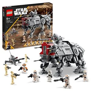 LEGO Star Wars at-TE Walker Kids' Building Toy, Revenge of The Sith Model Kit, Battle Pack with 3 Clone Trooper Minifigures & Battle Droid Figures for 9 Plus Year Old Boys and Girls 75337