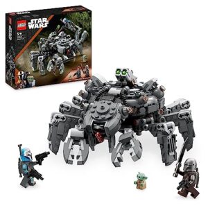 LEGO® Star Wars: The Mandalorian Spider Tank 75361 Building Toy Set;Buildable Mech and 3 Characters with Weapons and Accessories for Creative Play