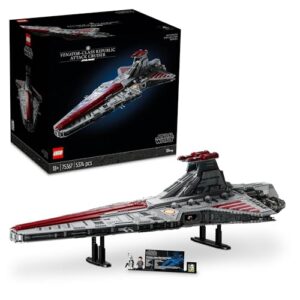 LEGO Star Wars Venator-Class Republic Attack Cruiser, Collectible Vehicle Model Kit for Adults, The Clone Wars UCS Set with 2 Minifigures Incl. Captain Rex, Ultimate Collector Series 75367