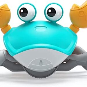 LIONAL Crawling Crab Baby Toy, Infant Electronic Light Up Toys with Music and Light, Crab Crawling Toy for Kids Toddle, Baby Interactive Toys, Baby Electronic Pet Toys for Boy and Girl Gift