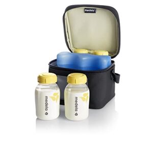 Medela Cooler Bag, Insulated, Travel Bag, Includes Cooling Element with 4 Bottles