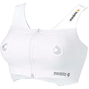 Medela Easy Expression Bustier, Hands-Free Pumping Bra, White, Small