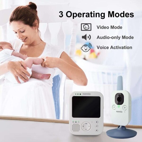 nannio Hero 2 Video Baby / infant Monitor with Camera and Audio Auto Night Vision Travel Camera, Best Baby Gifts