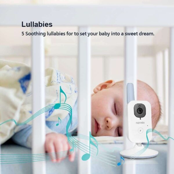 nannio Hero 2 Video Baby / infant Monitor with Camera and Audio Auto Night Vision Travel Camera, Best Baby Gifts