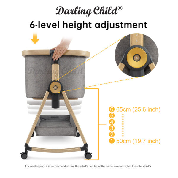 New Baby Bassinet: Bedside Co-Sleeper Crib & Moving Bed & Rocking Cradle. Convertible, Foldable and Portable