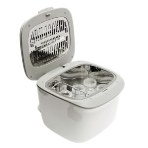 New Beginnings BPA-Free 2-in-1 UV Steriliser and Dryer, Compact & Silent, Fits up to 6 Bottles