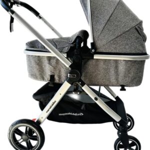 Pacto City Grey Convertible 2in1 Aluminium Alloy Pram Stroller Bassinet