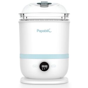 Papablic 5-in-1 Bottle Sterilizer and Dryer Pro, Universal Fit for Baby Bottles, Parts & Other Newborn Essentials, Extra-Large Capacity