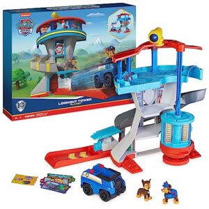 PAW PATROL PAW Patrol Lookout Tower Playset with Toy Car Launcher, 2 Chase Action Figures, Chase’s Police Cruiser and Accessories, Kids Toys for Ages 3 and up 6065500