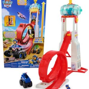 PAW Patrol: Rescue Wheels Super Loop Tower HQ, with Light, Sound, Vehicle Launcher, Chase Action Figure & Toy Truck, Kids Toys for Boys & Girls Age 3+