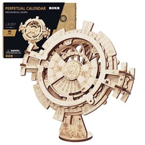 ROKR 3D Wooden Puzzle,Mechanical Gears Toy Building Set,Family Wooden Craft KIT Supplies-Best Birthday Gifts Kids Adults to Build Perpetual Calendar Perpetual Calendar