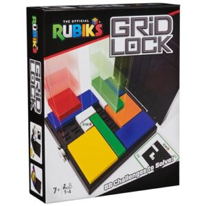 Rubik’s Cube Gridlock Game, The Problem-Solving Puzzle Game Based on The Iconic Rubiks Cube Brain Teaser Fidget Toy for Adults & Kids Ages 7+