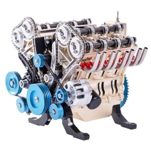 TECHING v8 Engine Model kit That Works Mechanical Metal Assembly DIY Car Engine Model Kit 500+Pcs Educational Experiment Toy (8 Cylinder Engine)