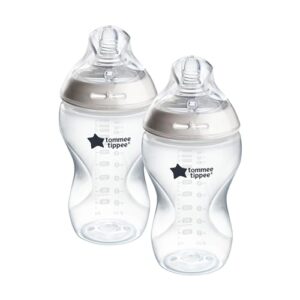 Tommee Tippee Baby Bottles, Natural Start Anti-Colic Baby Bottle with Medium Flow Breast-Like Teat, 340ml, 3m+, Self-Sterilising, Baby Feeding Essentials, Pack of 2