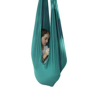 TOPARCHERY Indoor Therapy Swing w/More Special Needs, Cuddle Hammock Ideal for Autism, ADHD, Aspergers and Sensory Integration Snuggle Swing Hammocks (Green)