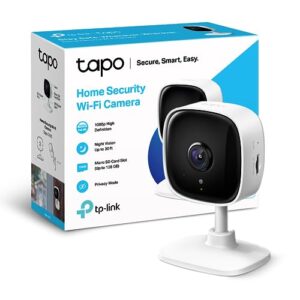 TP-Link Tapo Smart Home AI Security Wi-Fi Camera, Baby Monitor, 1080p, 850nm Night Vision, Motion & Person Detection, Notifications, Two-Way Audio, No hub required (Tapo C100)