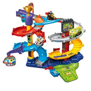 VTech Toot-Drivers Twist & Race Tower, Racing Cars for Boys & Girls, Car Tracks for Kids with Lights & Sounds, Musical Toy Race Track, Ideal for Children Aged 12 Months to 5 Years