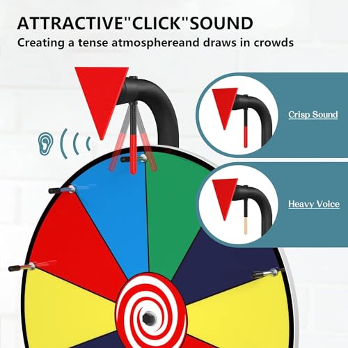 16 Spinning Prize Wheel 10 Slots Color Roulette Spinner With Adjustable Folding Tripod Floor Stand Includes Marker And Eraserplay Fortune Spin Game At Trade Show Carnival 3